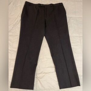 Calvin Klein Dress Pants Mens 44x32 Black Solid Trousers Wool Slacks Office EUC